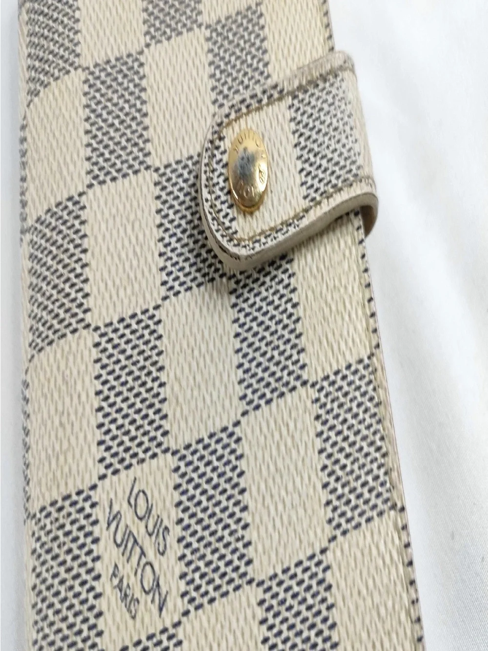 Louis Vuitton Damier Azur Compact Wallet with Gold Hardware